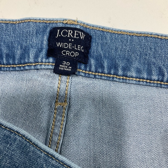 J.Crew Wide Leg Crop Jeans Size 30 | High Rise Blue Denim - Picture 6 of 6